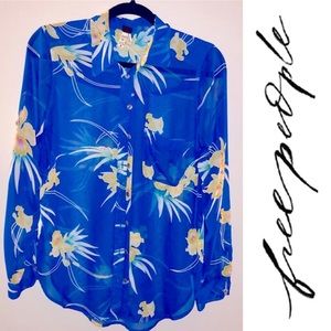 Free People floral top XS